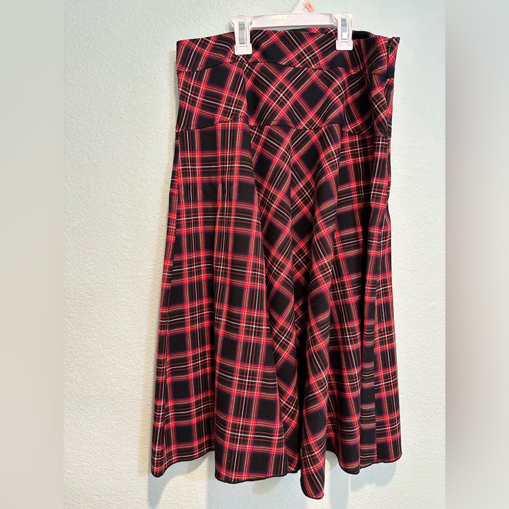 Plaid Red and Black Women's Skirt